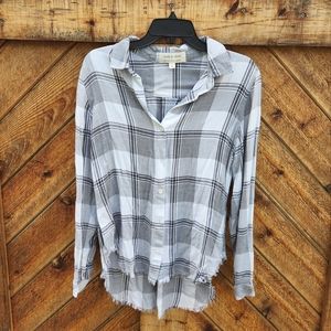 Cloth & Stone Melange Plaid Shirt
